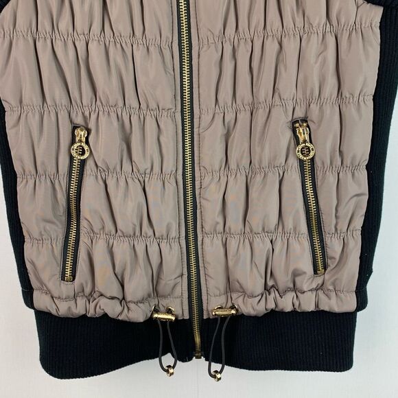 Calvin Klein Performance Black Zippered Puffer Vest Gold Hardware Women's Size S - Picture 5 of 7
